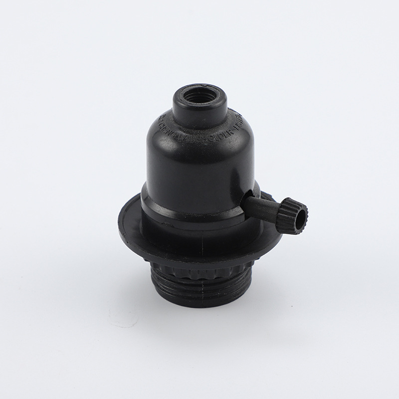 E26 cremallera interruptor baquelita soporte de la lámpara perilla anillo exterior con interruptor soporte de la lámpara E26 baquelita autobloqueo cuerpo de luz titular de la lámpara