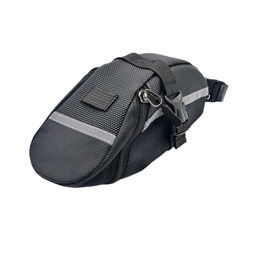 Bike rear bag mountain bike seat bag cycling saddle bag foldable bike rear pouch storage bag cycling gear accessory