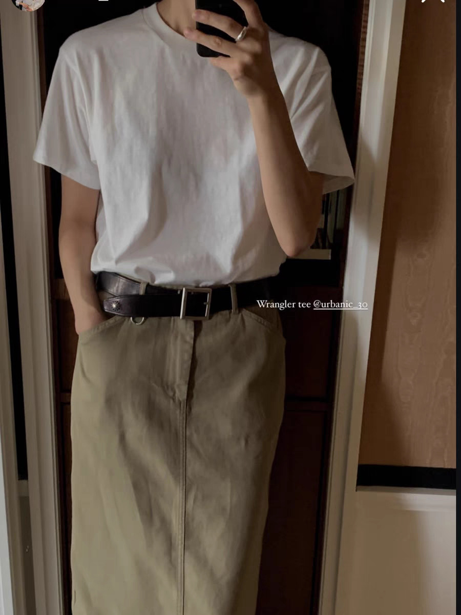 在庫あり 2025年夏新作 韓国東大門urb*nic30 ゆったり無地丸首着痩せ半袖Tシャツ