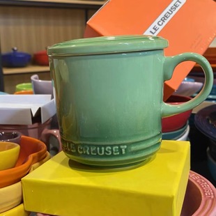 French cool color lecreuset cup with lid mug with lid cup 300 ml ceramic household water cup