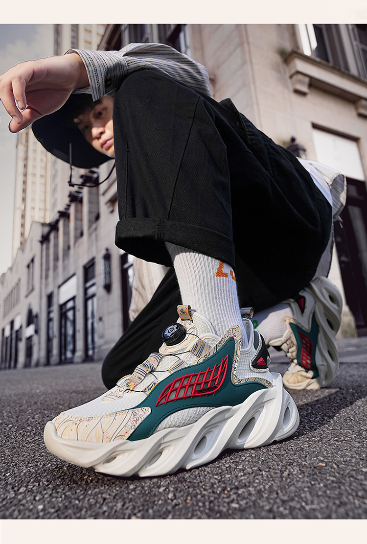 Men's Customized Rotating Buckle Summer Mesh Running Shoes_voghion.com