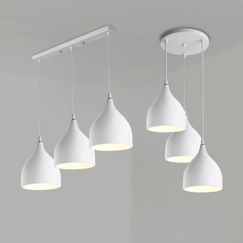 Lámparas personales de la atmósfera elegante bar de moda nórdico moderno simple lámpara de mesa del comedor lámpara de mesa doméstica simple tres cabezas