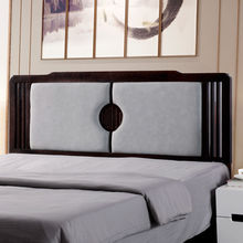新中式实木床头板软包简约现代1.8米双人床靠背板式单买床头2