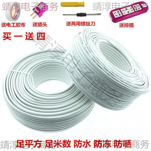 Electrical Cable Soft Wire National Standard Two-Core Protective Wire. Protective Guide. Square Lamp Electrical Soft Two-Core Electrical Cable