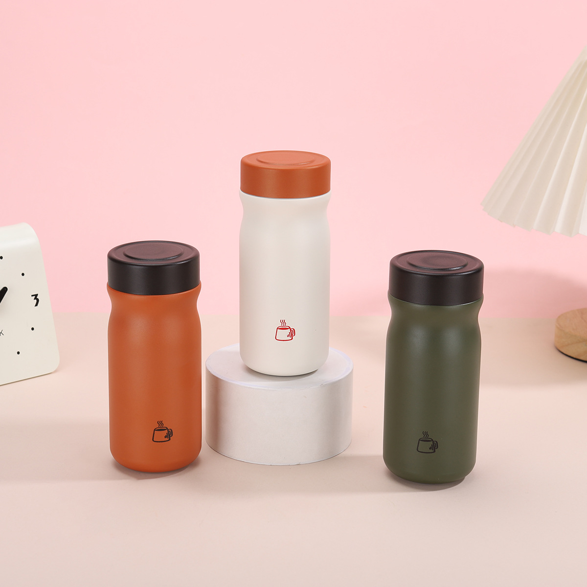 Neue, stylische Thermoskanne aus hochwertigem Edelstahl 316 für Studenten, niedlicher Mini-Taschenbecher, tragbarer Outdoor-Becher_voghion.com