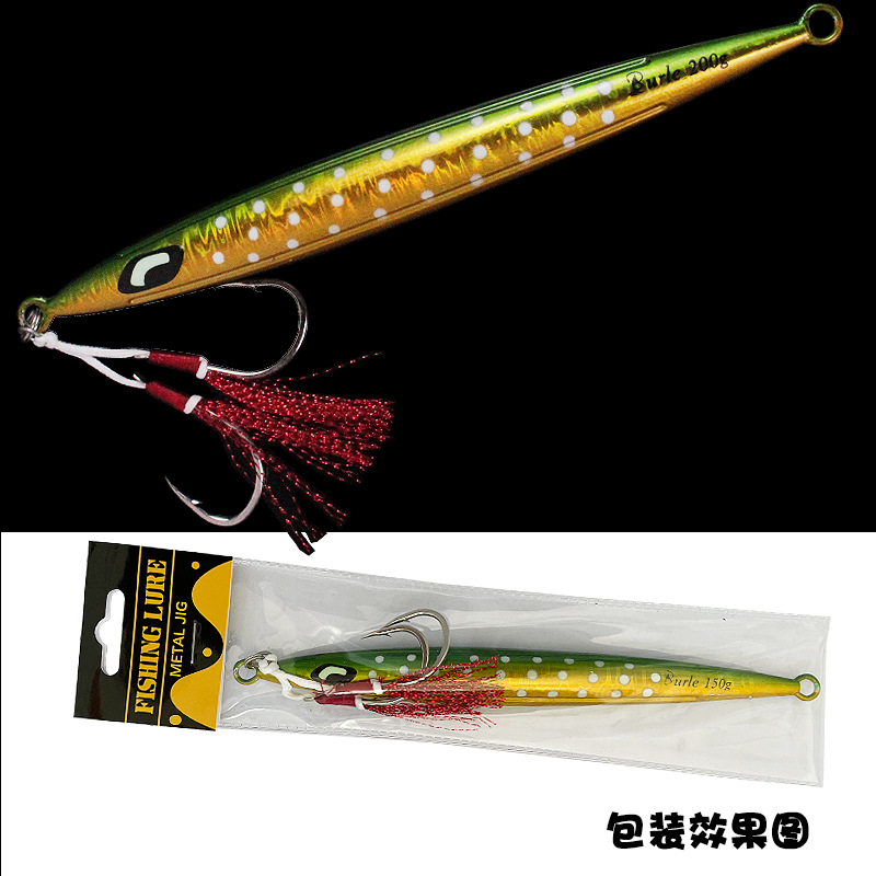 Luya biónico agudos Placa de hierro luminoso plomo pescado lento sacudida luminosa mar pesca noche pesca barco de pesca caballa hairtail cebo de pesca