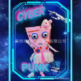 跨境电商演出服游乐园粉色海绵宝宝同款女式商演活动装