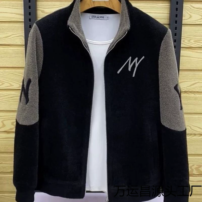 Мужская верхняя одежда, осенне-зимняя короткая шерстяная куртка, однослойная, с вышивкой, универсальная, повседневная, для зрелых мужчин и молодежи.