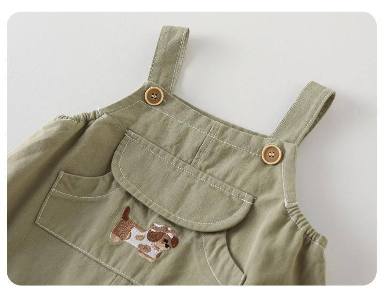 Ensemble bébé garçon cartoon avec salopette printemps automne_voghion.com