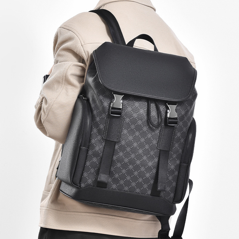 High-End Commuter Bag for Men, Business Trip, Large Capacity 16inch Computer Bag, Waterproof Casual Backpack, Men's Backpack
