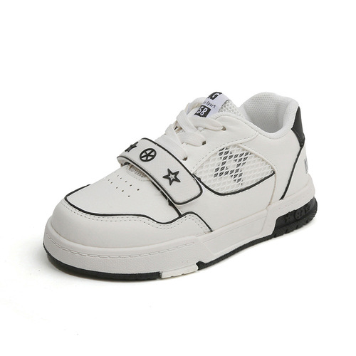  Autumn New Korean Children's Sports Shoes Boys Casual Dad Shoes Middle and Small Children Mesh Splicing Running Shoes Trendy