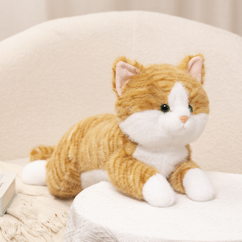 Juguetes de peluche de gato de simulación, muñecos de gatitos lindos, muñecas, muñecas, gatos de algalia, gatos, regalos creativos, gatos