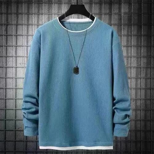 Autumn Plaid Mock Neck Long Sleeve Hooded Sweatshirt for Men and Women, Couple's Style, Spring and Autumn Season Top, New Casual T-shirt