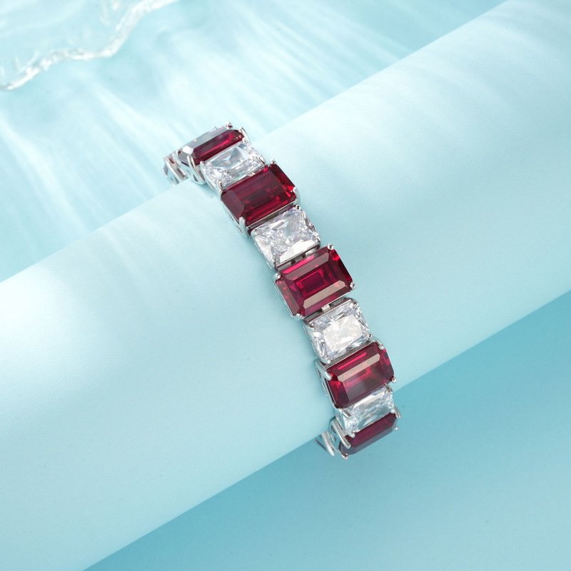 Nueva pulsera de tesoro de color de cultivo con incrustaciones de plata S925 transfronteriza, doble color, diamantes completos, joyería de lujo ligera, moda europea y americana