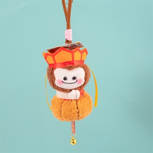 仏教猿磁気プルハンドぬいぐるみキーホルダーかわいい漫画人形児童学生スクールバッグペンダント|undefined