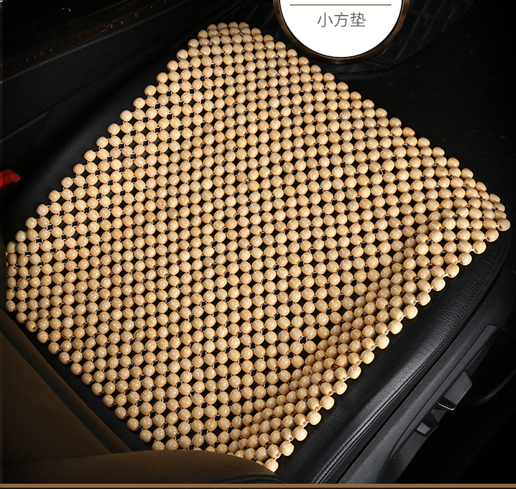 Wooden Beads, Bamboo Strips, Bamboo Silk Summer Car Seat Cushion, Backrest Ventilation, Heat Insulation Single-Piece Cooling Pad, Breathable Seat Cushion for the Main Driver
