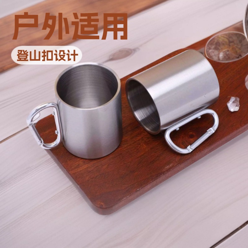 Exclusive for cross-border sales: 300ml 304 stainless steel double-layer insulated simple water cup, supports small-batch logo customization