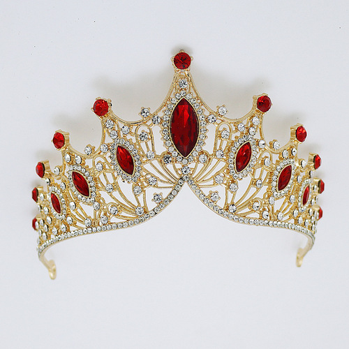 Hot Selling Crystal Diamond Bridal Wedding Hair Tiara Birthday Tiara Hair Accessories Prom Crown Car Show Performance Headband