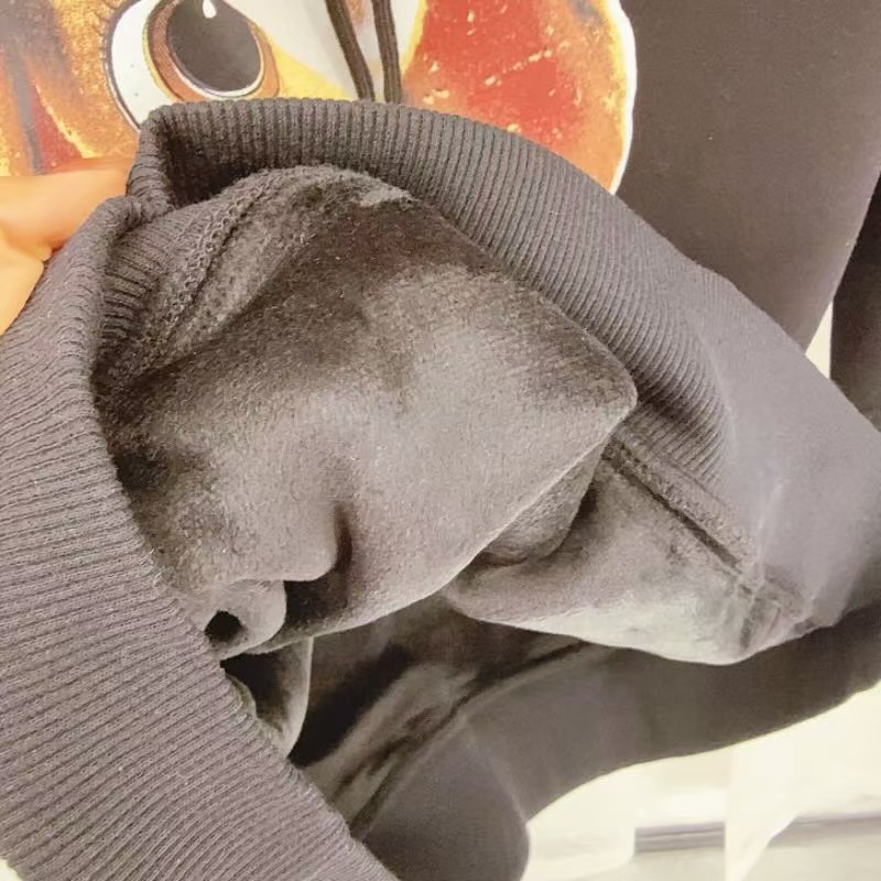 Sudadera con Capucha Térmica para Mujer 300斤 de Peluche Engrosado Con Estampado