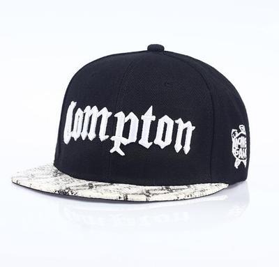 Modische Hip-Hop-Mütze für Damen und Herren, verstellbar, Compton, lässig, flache Kappe, Snapback_voghion.com