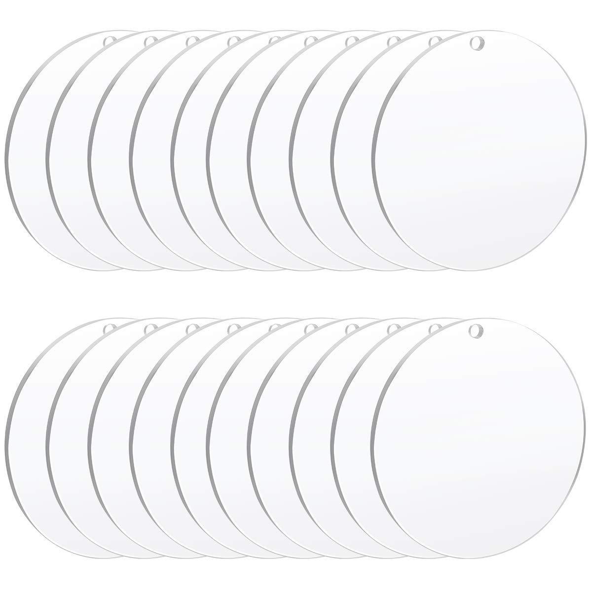 工厂直销空白绘画圆形亚克力切割diy手工圆板 有机玻璃圆片带孔