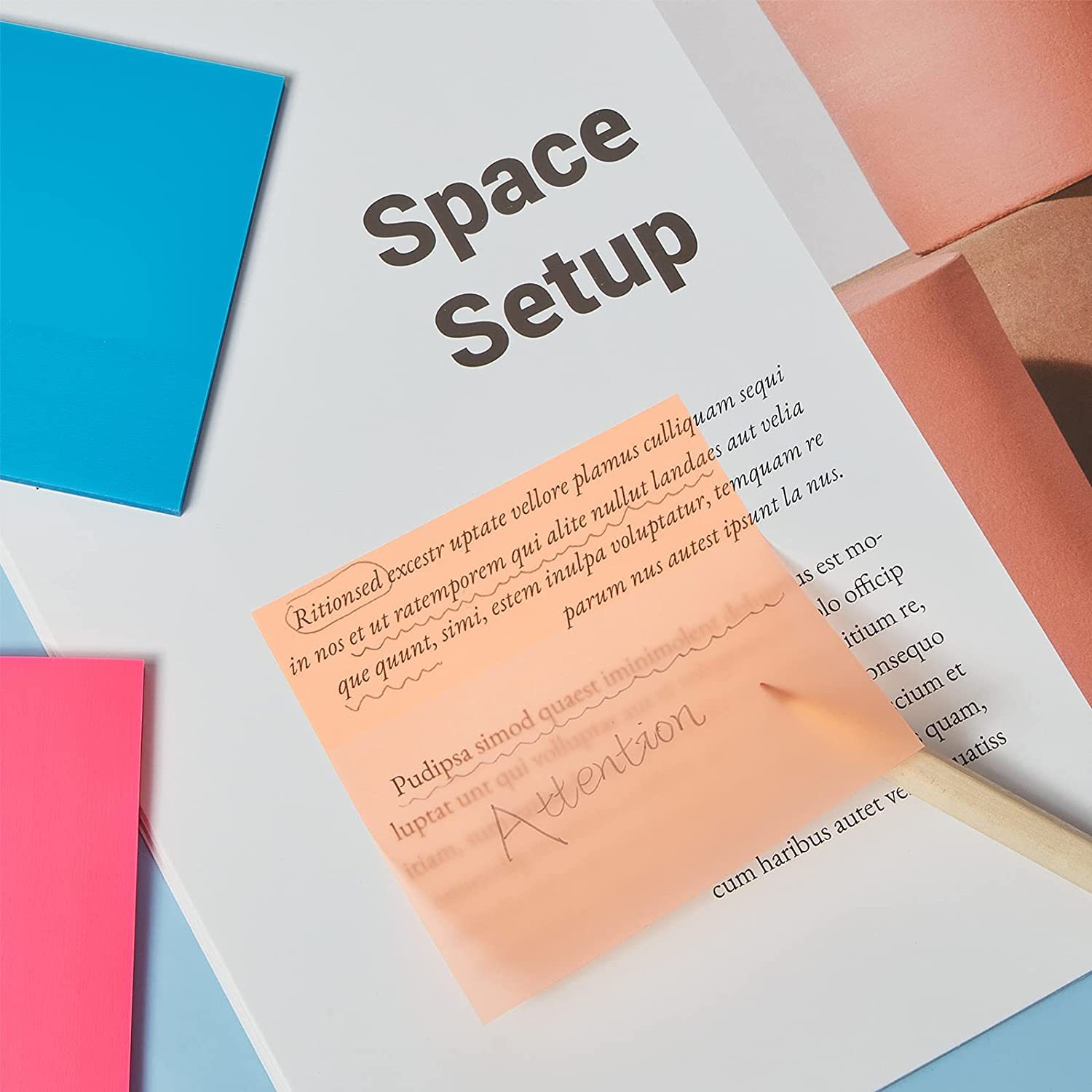 50 Sheets Colorful Waterproof PET Transparent Memo Sticky Note Paper Daily To Do It Check List Paperlaria School Stationery
