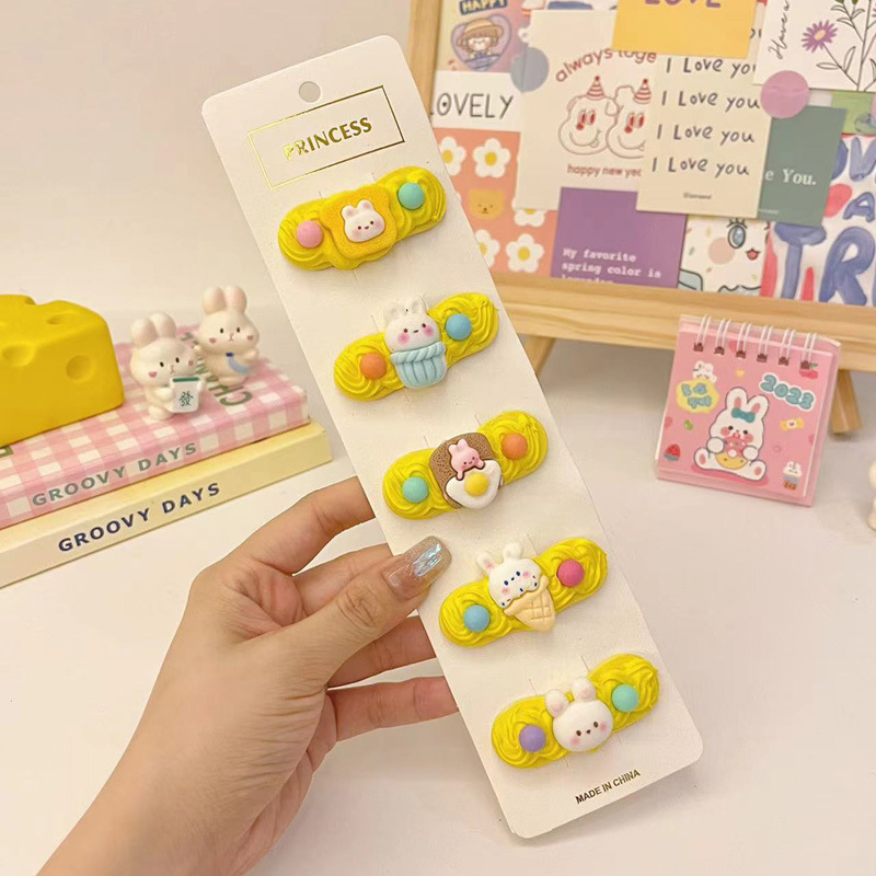 儿童手工自制奶油胶diy发饰材料发夹马卡龙色发卡树脂配件套装详情13