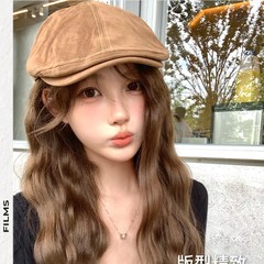 2025早秋辛苦复古棕色前进帽女日系简约秋冬贝雷帽美拉德风画家帽