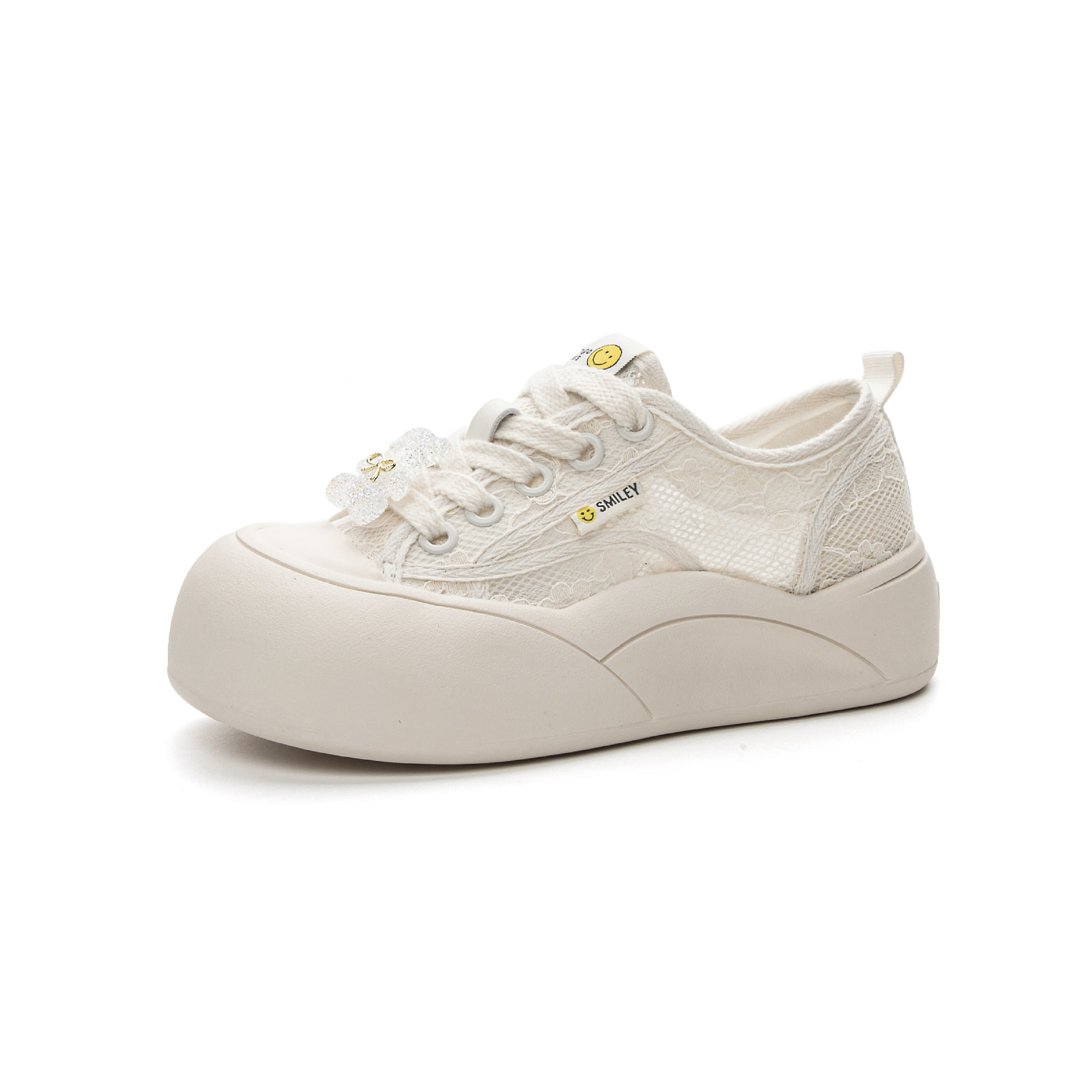 Giày sneaker nữ chunky đế dày mũi tròn phong cách Pháp — M2569 màu be, M2569 màu đen