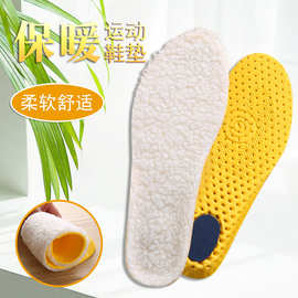 仿羊羔毛防臭透气吸汗保暖鞋垫EVA全垫冬季男女款