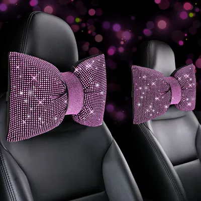 Headrest Car Neck Pillow Cushion - pink