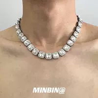 Men's necklace, chain for key bag  hip-hop style for men and women, sweater, American style, with gem, high-quality style
