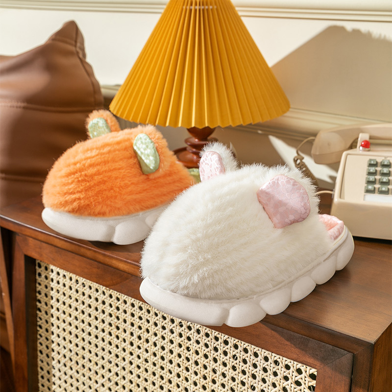Zapatillas de algodón Cixi damas primavera y otoño invierno interior antideslizante hogar cálido hogar pareja invierno pelo felpa hombre