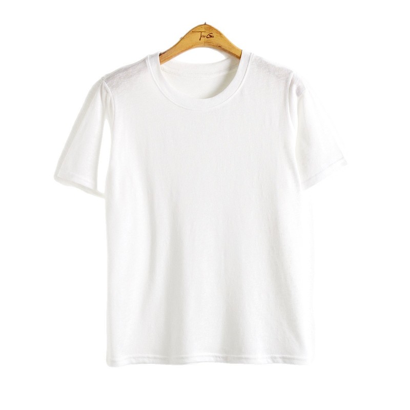 上海ラネージュ韓国版シンプルなラウンドネック半袖 Tシャツ女性のための 2025 夏の新しいルーズ通気性トップ 250201|undefined
