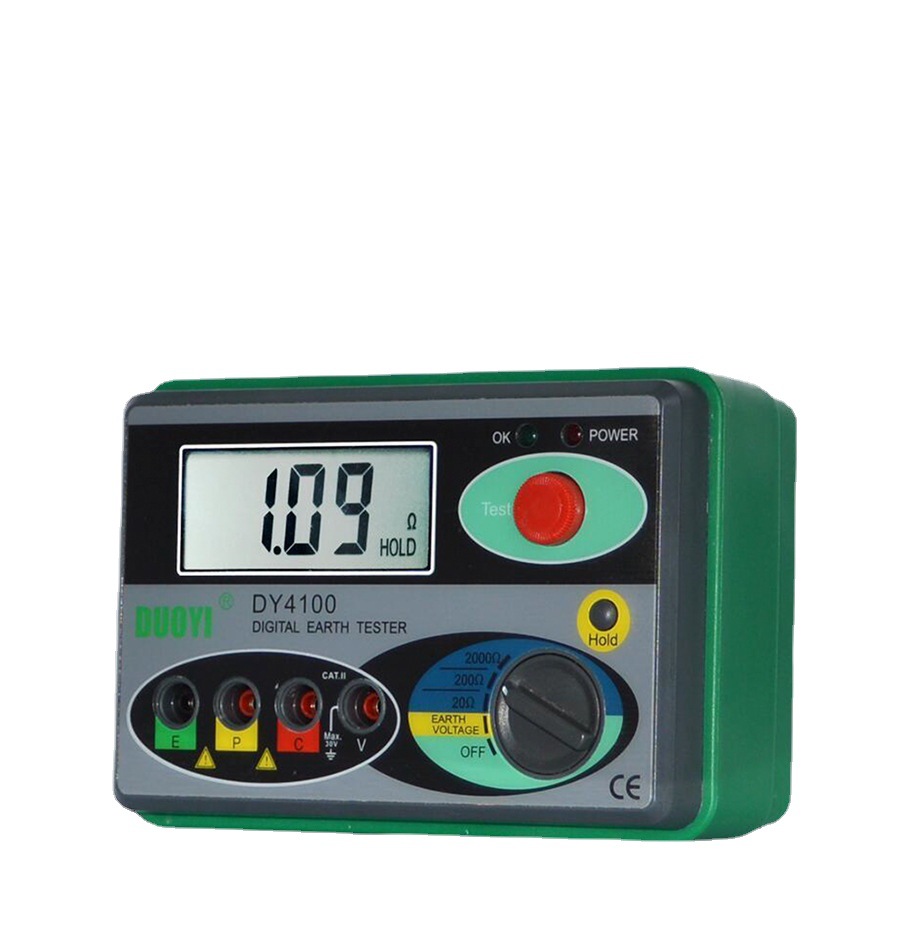 多一数字接地电阻表高精度DY4100接地电阻测试仪摇表防雷地阻检测