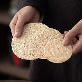 天然丝瓜络茶壶垫茶杯垫泡茶壶承垫茶杯托隔热垫中式壶垫茶道配件