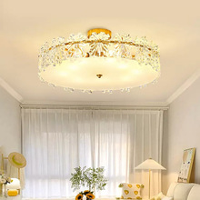 法式轻奢温馨卧室吸顶灯简约水晶房间后现代玻璃酒店样板房主灯具