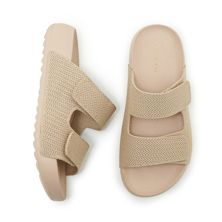Dép sandal nữ quai chữ V đế dày EVA chống trượt — màu đen, màu hồng, màu kaki, màu mơ chi tiết 37