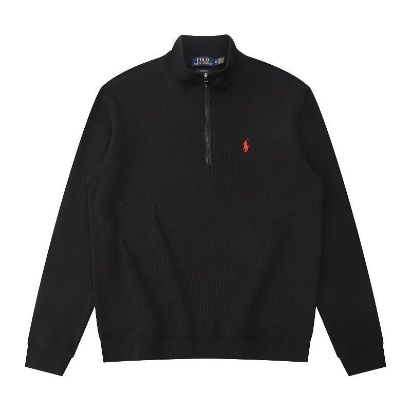 Cross-Border Men's Sweatshirt Half-Zip Stand Collar Spring and Autumn New Style Embroidered Pony Logo Trendy Casual Ribbed Zipper Shirt Cross-Border Men's Sweatshirt Half-Zip Stand Collar Spring and Autumn New Style Embroidered Pony Logo Trendy Casual Ribbed Zipper Shirt