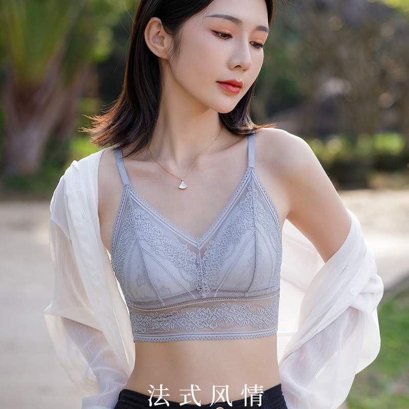 Special Offer French-Style Lace Backless Lingerie Integrated Cup Sexy Bra Thin Cup Soft Skin-Friendly Breathable Wrap-Around Bra for Women
