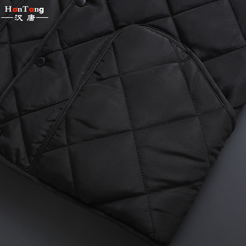 Men's winter leisure warm lined three-layer padded cotton vest