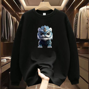 Spring and Autum Sweatshirts for Men 2024 New Trendyy American Round Neck Long-Sleeved Tops Trendy Casual Versatile Printed Jackets