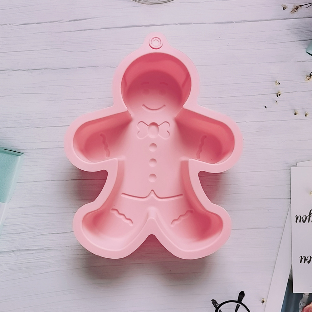 Silicone Snowman 65 molde de silicona pastel molde de pan postre cocina hornear harina de arroz