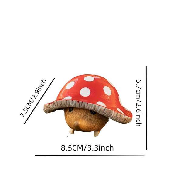 Cross-border Creative New Cute Mushroom Hedgehog Garden Hedge Garden Ornaments Resin Crafts Gift Ornaments