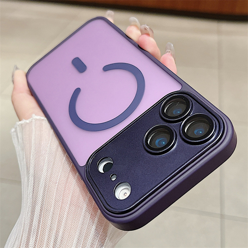 Aplicable para iPhone17pro escudo de succión magnética para teléfonos móviles de silicona 16promax cinta de esmerilado lente cubierta protectora de película
