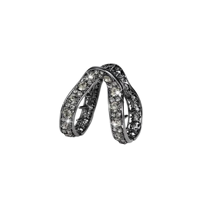 Cauda de caballo alta fijación artefacto de agarre clip de cabeza de mujer, clip de cabello de tiburón, clip de cabello de diamante de alta calidad