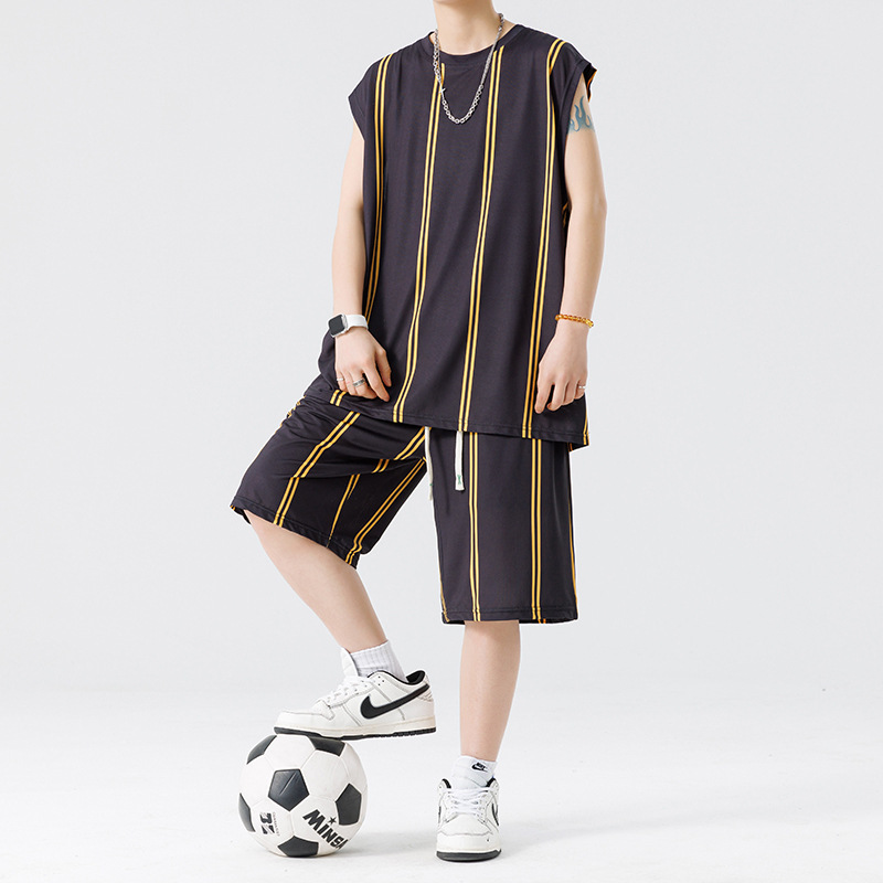 2025 verano nuevo traje deportivo hombre ropa de secado rápido correr ropa deportiva casual suelta hombre acondicionamiento de verano