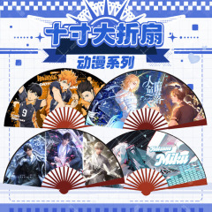 25年新作10寸絹布折扇文豪恋と初音アニメ扇子アニメ周辺夏