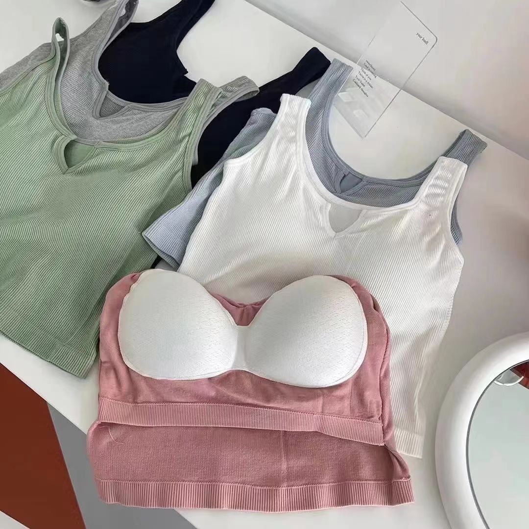 Nuevo hombro ancho con cuello en V camisola taza fija de las mujeres desgaste exterior deportes chica estilo todo partido ropa interior mujeres