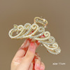 Metal advanced elegant shark, hairgrip, crab pin, brand big hair accessory, high-quality style, South Korea